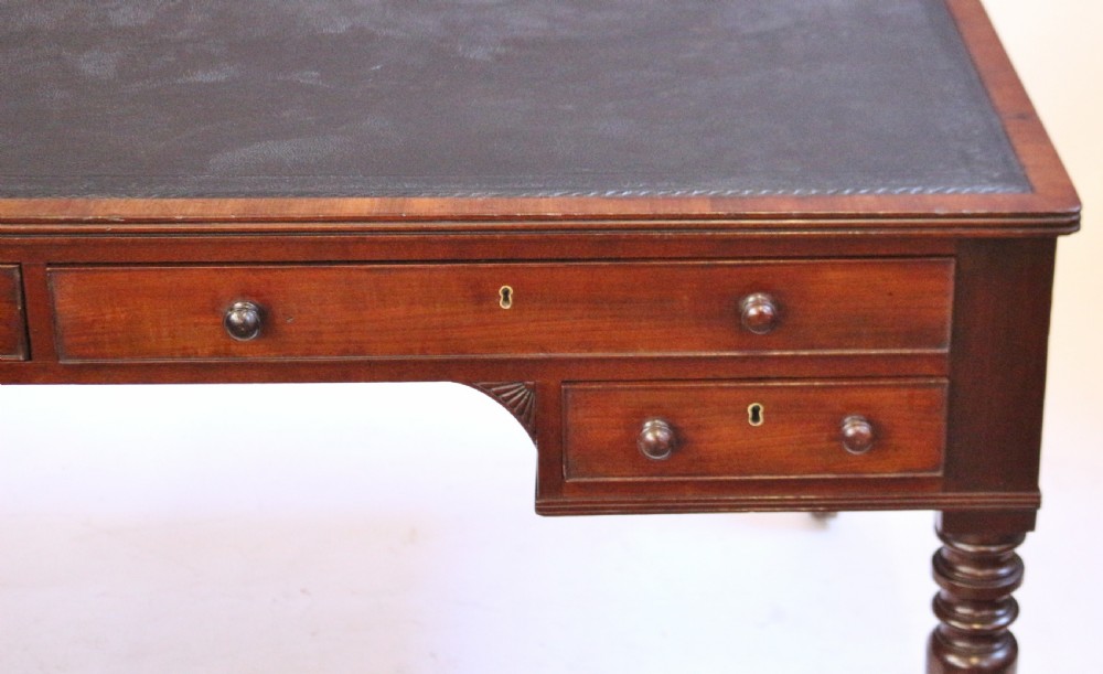 George 1V Mahogany 8 Drawer Partners Writing Table View IX