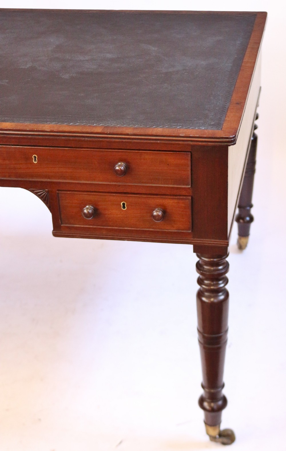 George 1V Mahogany 8 Drawer Partners Writing Table View X
