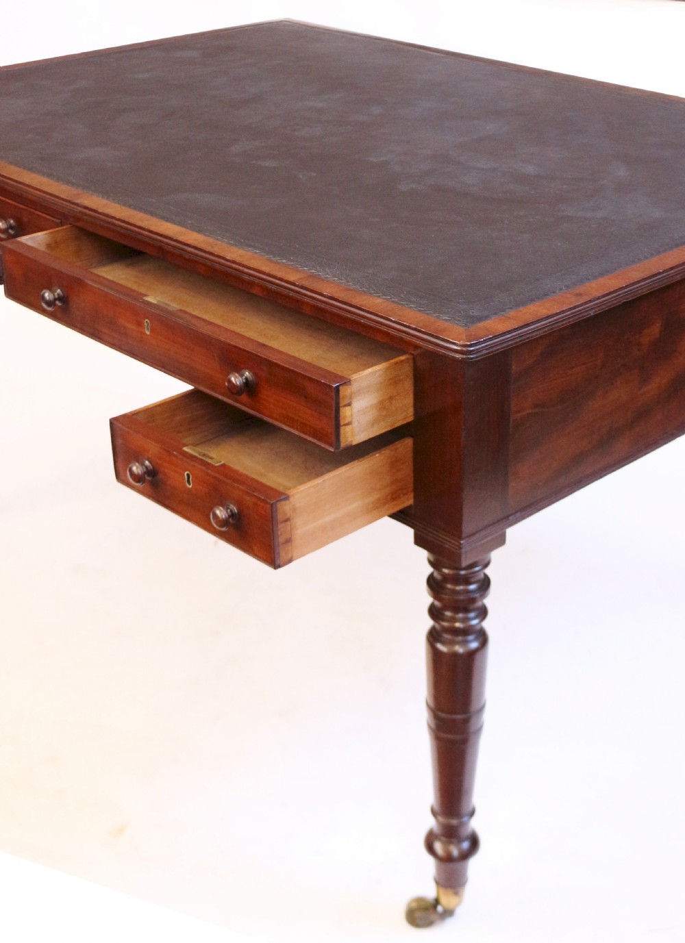 George 1V Mahogany 8 Drawer Partners Writing Table View XI