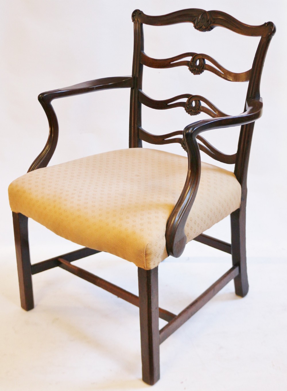 George 111 Mahogany Ladderback Armchair View IV