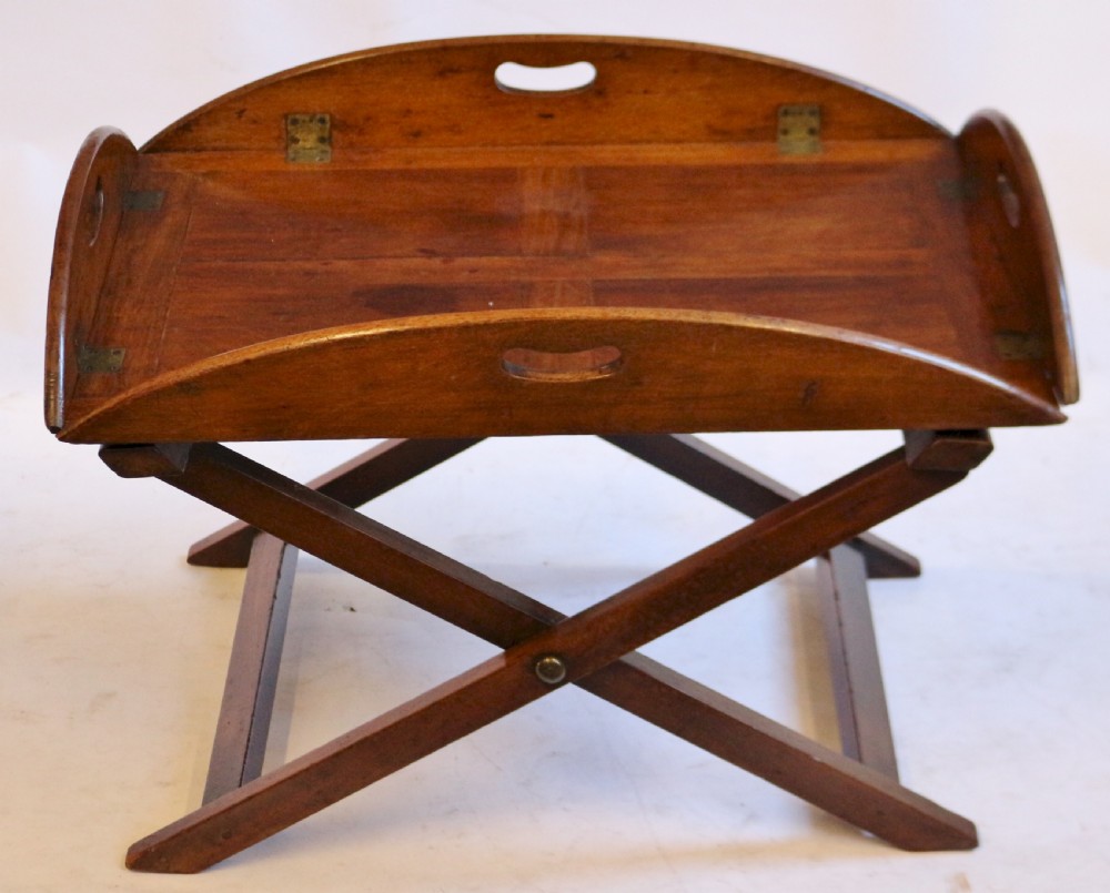 George 111 Mahogany Oval Butlers Tray with Drop Down Sides