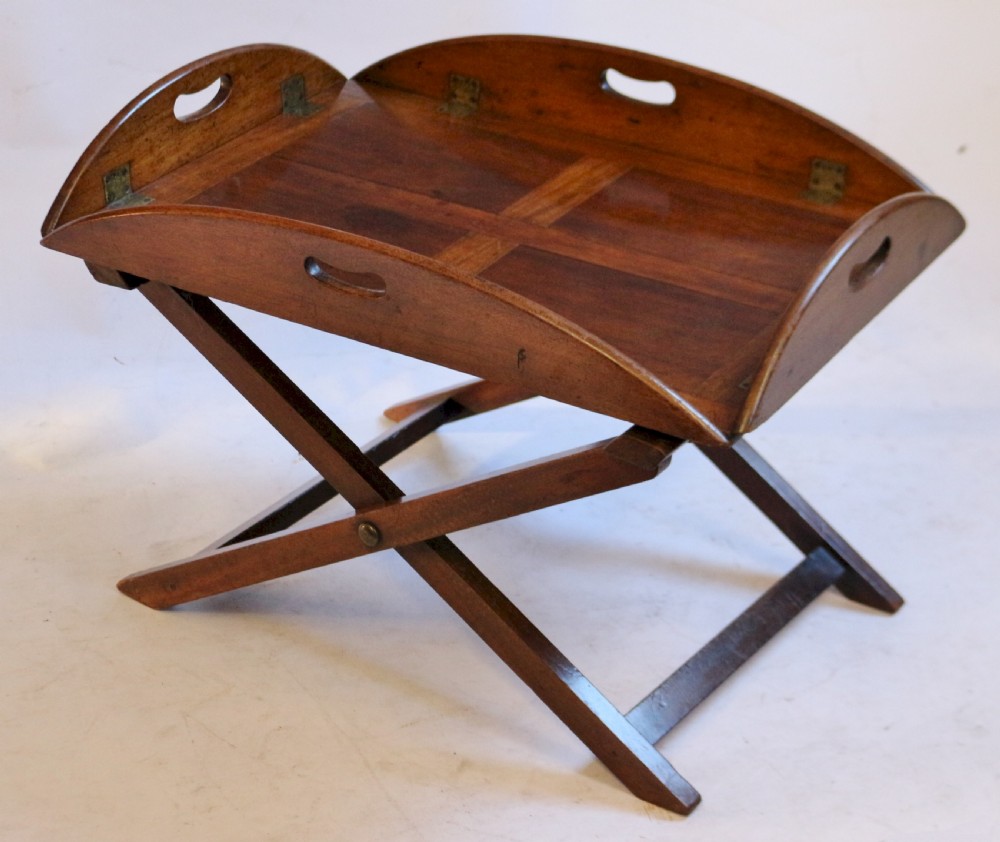 George 111 Mahogany Oval Butlers Tray with Drop Down Sides View V