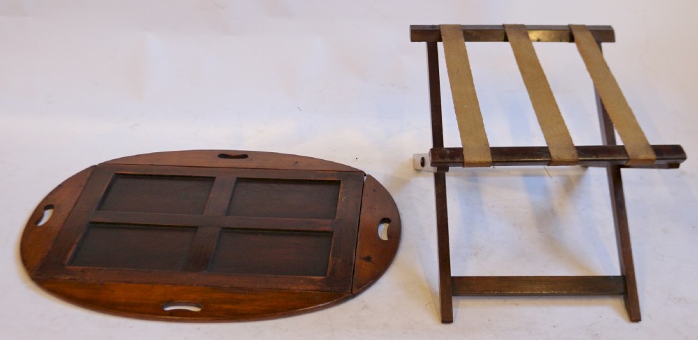 George 111 Mahogany Oval Butlers Tray with Drop Down Sides View VI