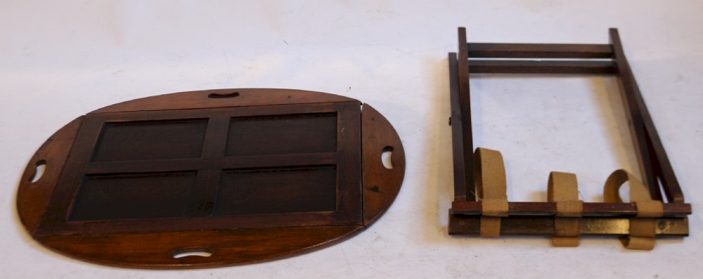 George 111 Mahogany Oval Butlers Tray with Drop Down Sides View VII