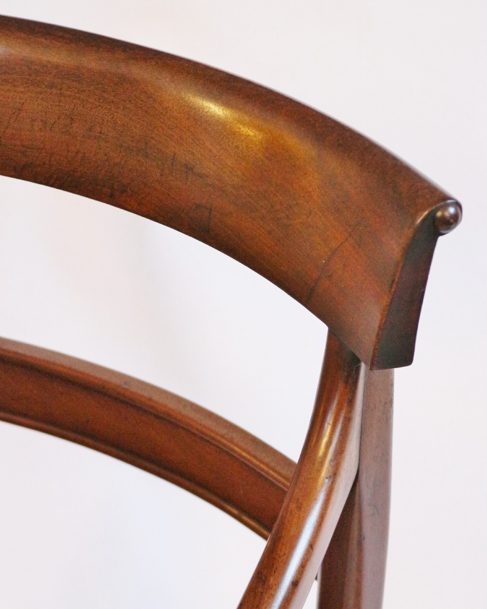 William 1V Mahogany Pair of Scroll Arm Carver Chairs View VII