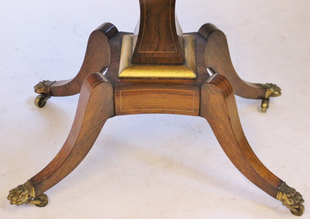 Regency Rosewood Pedestal 2 Drawer Oblong Centre Table View VII