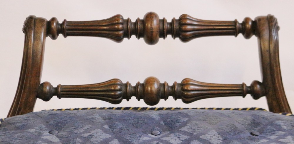 Early Victorian Large Rosewood Stool on Cabriole Legs View VI