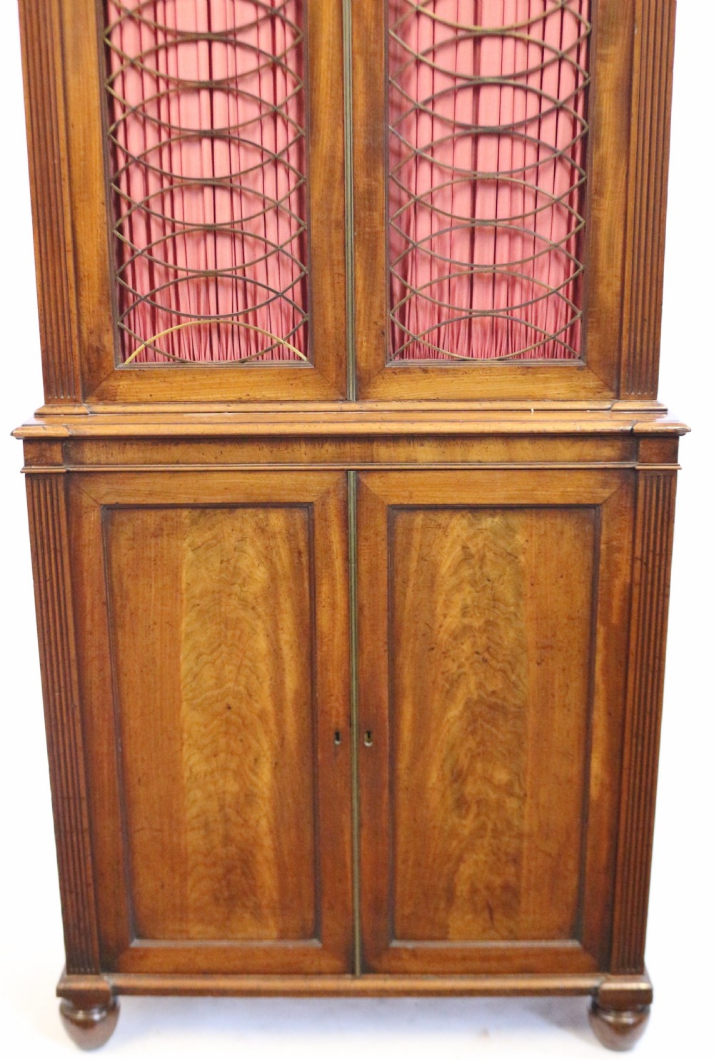George 1V Mahogany Cupboard Base 2 Door Bookcase View VI