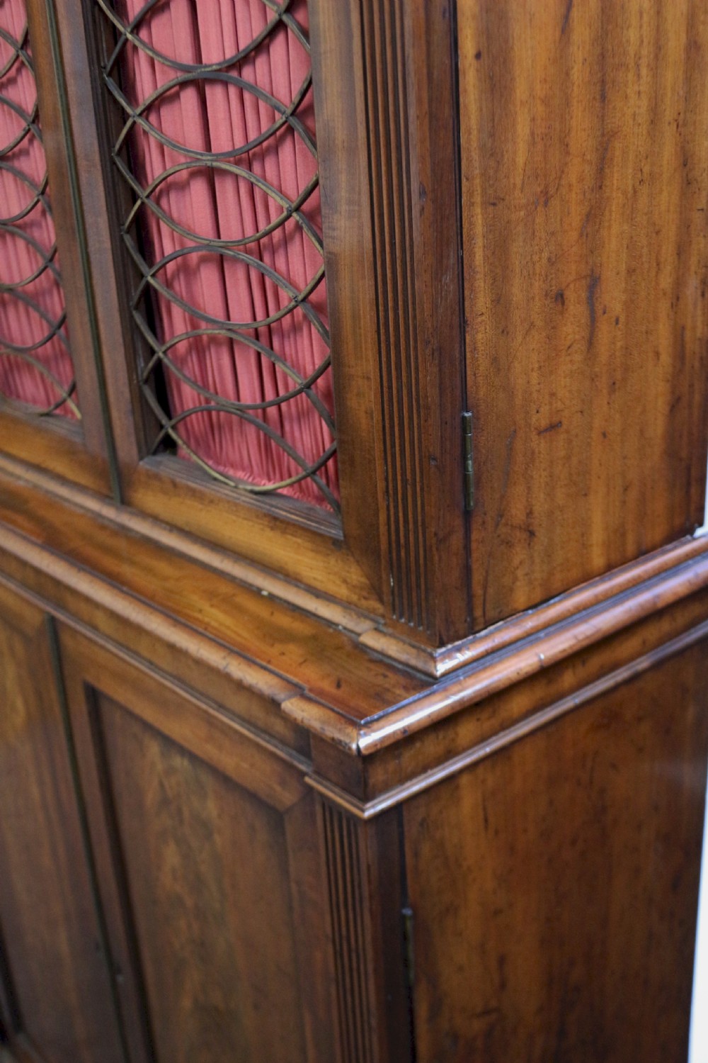 George 1V Mahogany Cupboard Base 2 Door Bookcase View IX