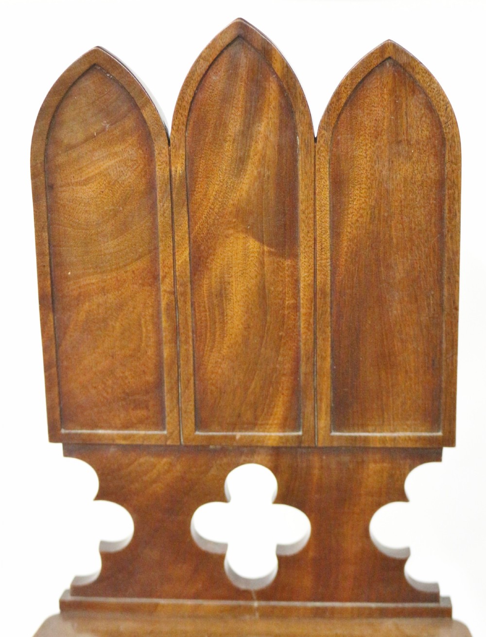 Regency Fine Mahogany Pair of 'Gothic' Hall Chairs View VII