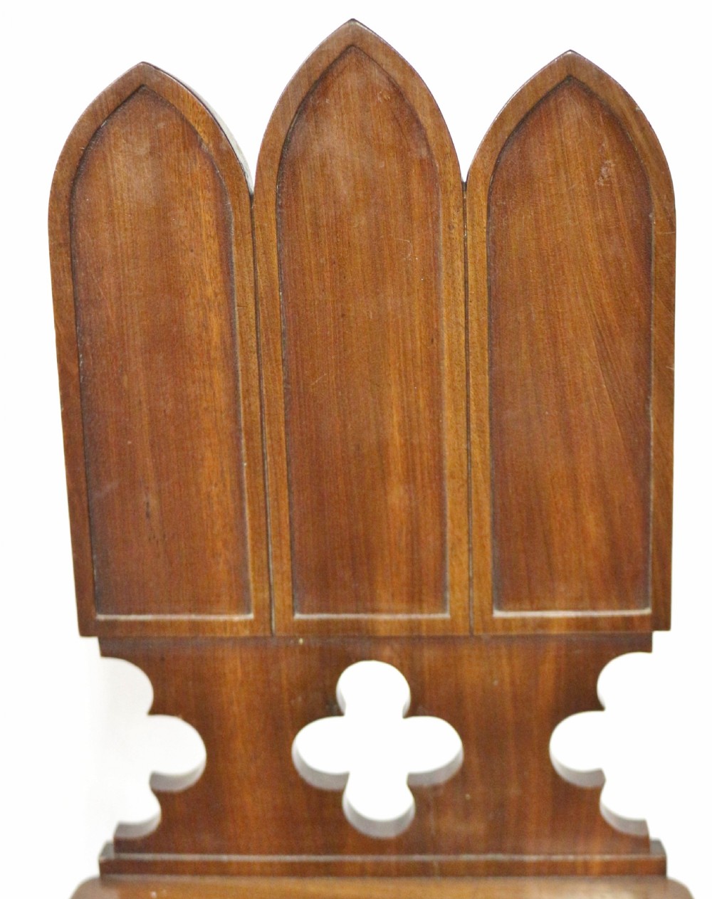 Regency Fine Mahogany Pair of 'Gothic' Hall Chairs View VIII