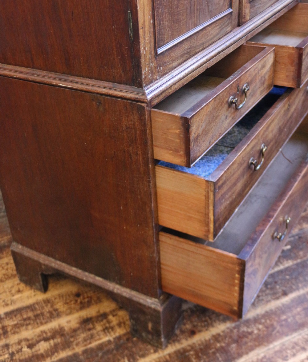 George 111 Mahogany Linen Press View VI