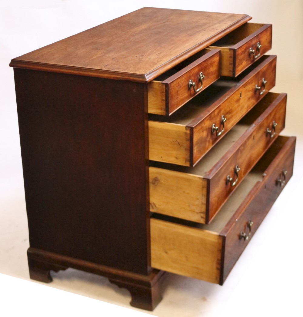 George 111 Mahogany Chest of 2 Short and Three Long Drawers View IV