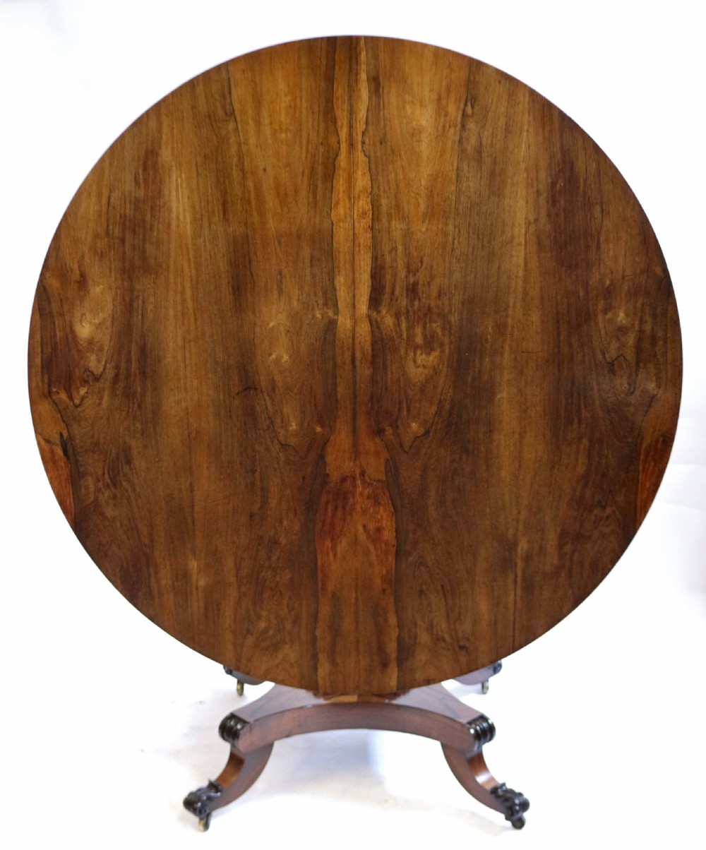 Regency Rosewood Circular Pedestal Centre Table View III