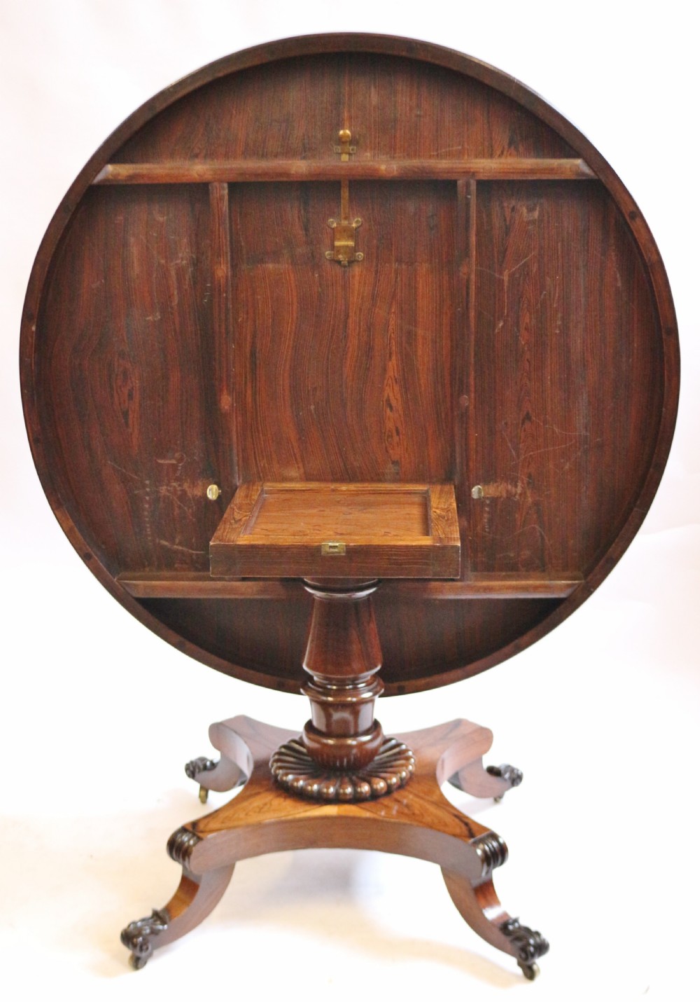 Regency Rosewood Circular Pedestal Centre Table View IV