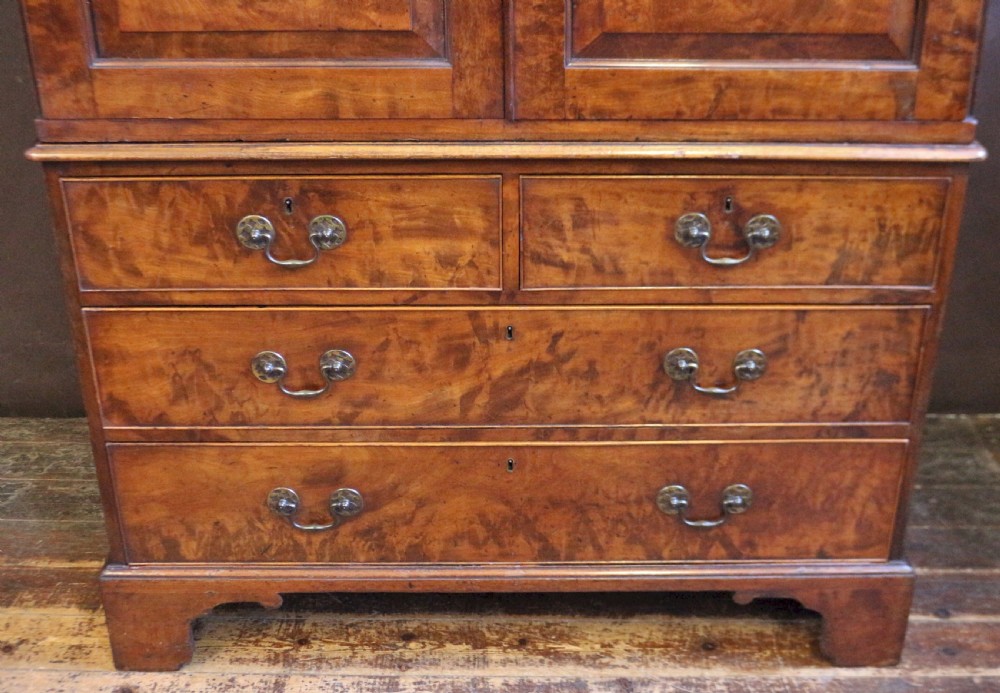 George 111 Fine Figured Mahogany Linen Press View X