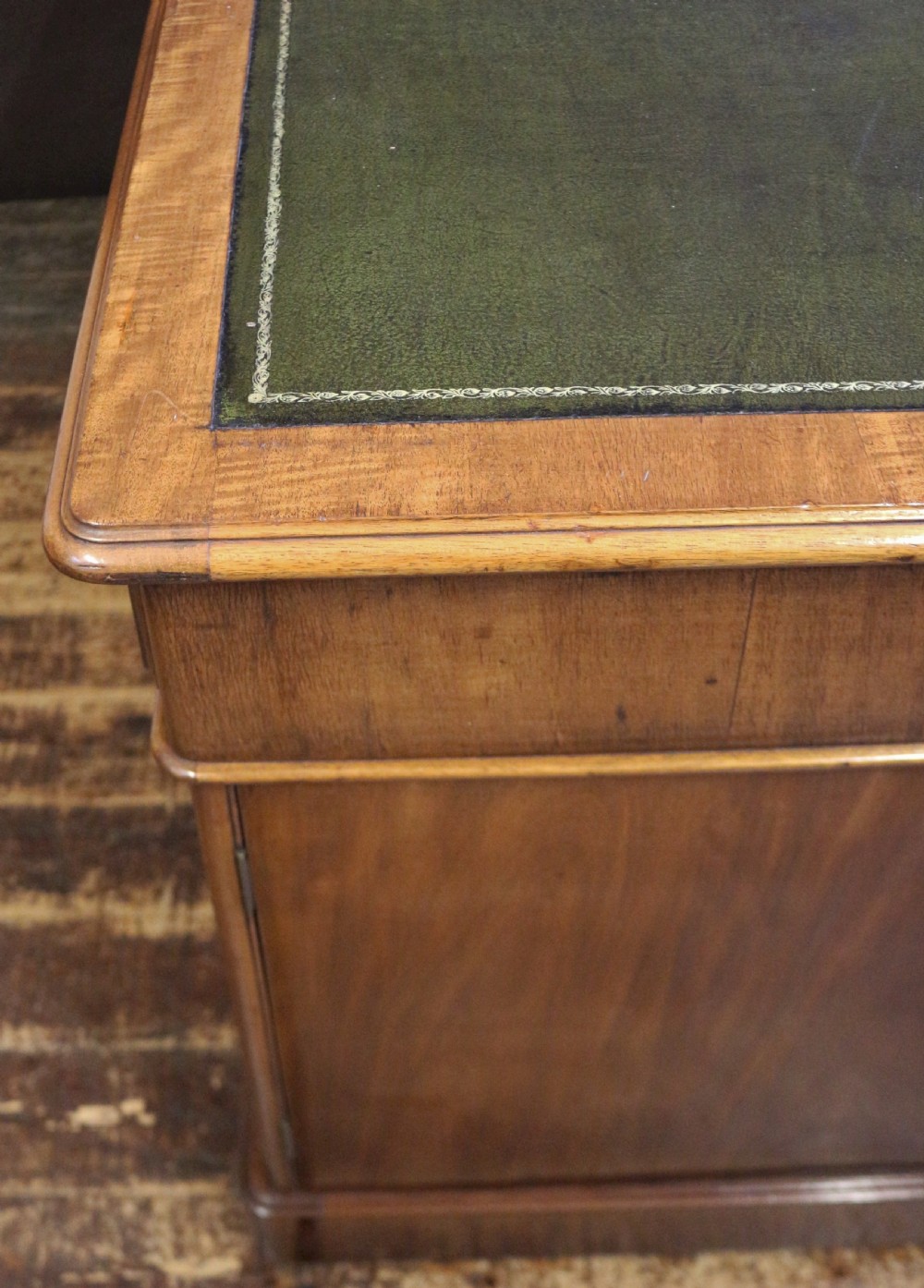 Edwardian Mahogany Partners Kneehole Desk View VIII