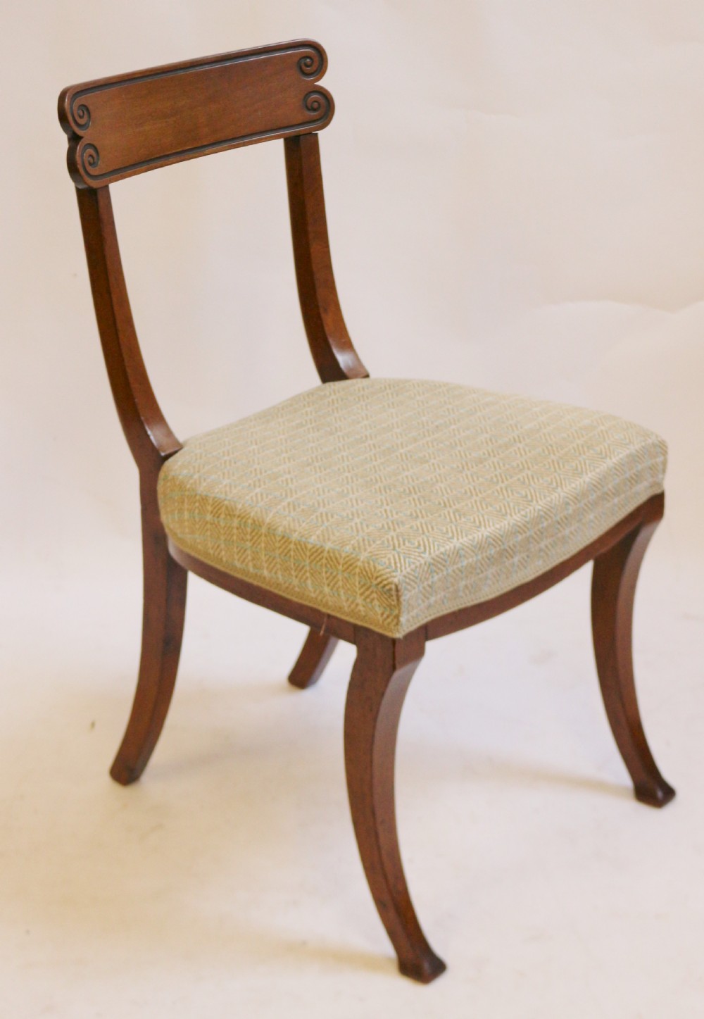 Regency Mahogany Set of 8 (6 & 2) Sabre Leg Chairs View VI