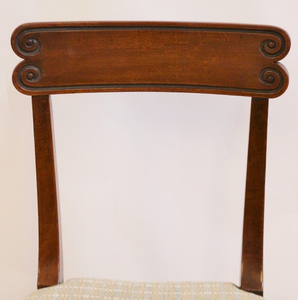 Regency Mahogany Set of 8 (6 & 2) Sabre Leg Chairs View VII