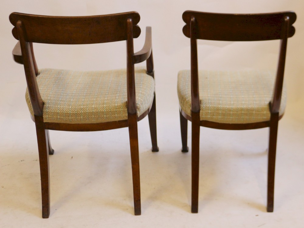 Regency Mahogany Set of 8 (6 & 2) Sabre Leg Chairs View IX