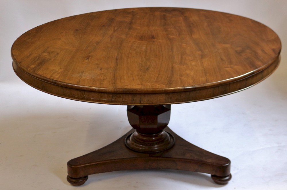 William 1V Rosewood Round Tilt Top Pedestal Centre Table. View II