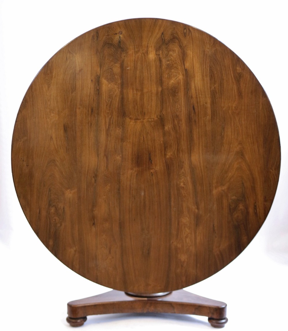 William 1V Rosewood Round Tilt Top Pedestal Centre Table. View III