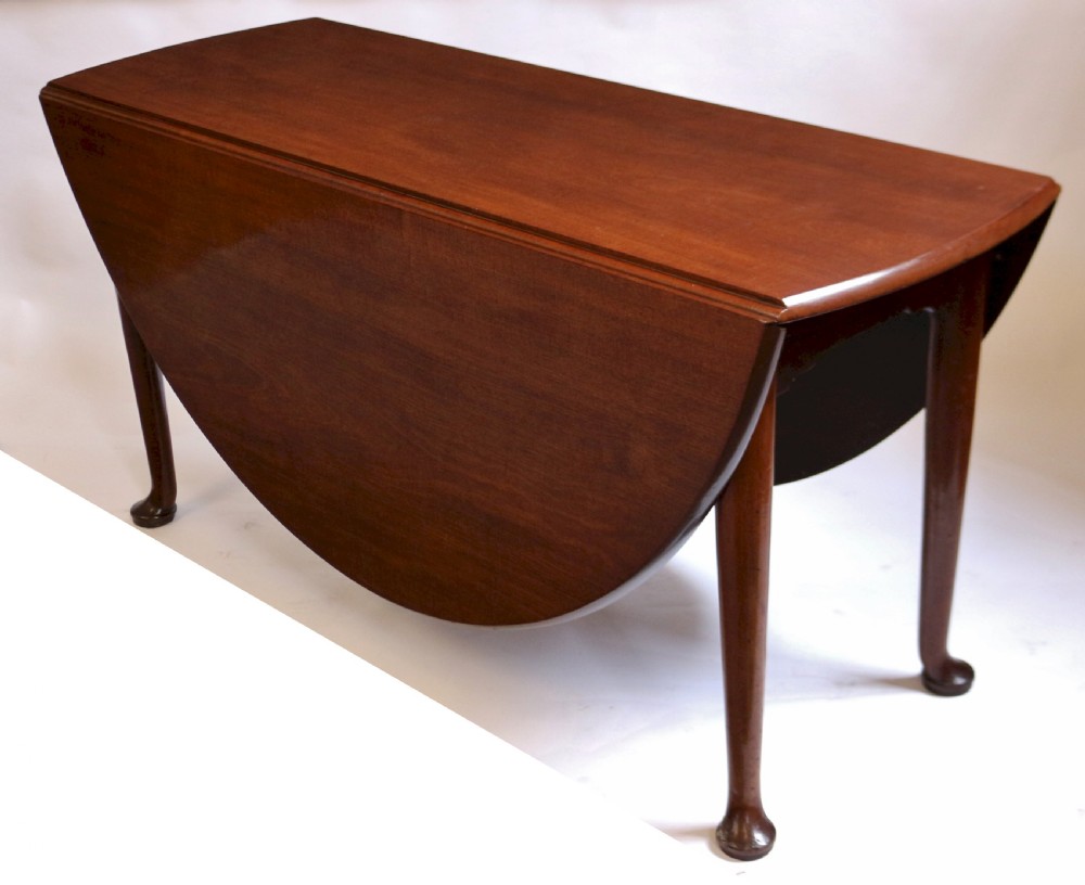 George111 Large Mahogany Dropleaf Clubfoot Table View II