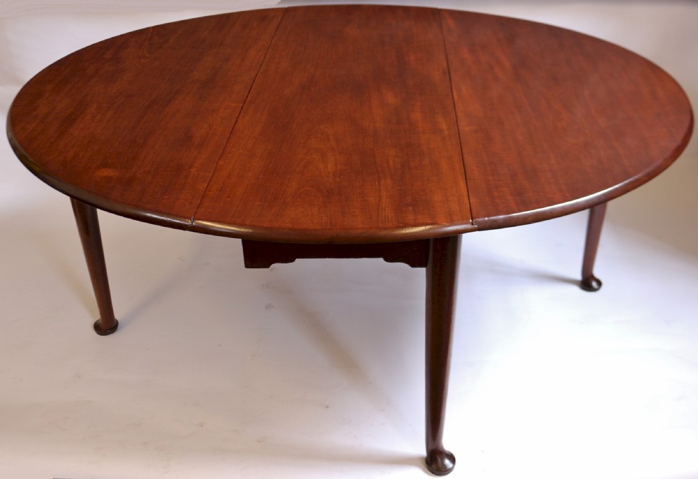 George111 Large Mahogany Dropleaf Clubfoot Table View IV