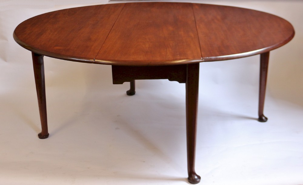 George111 Large Mahogany Dropleaf Clubfoot Table View V