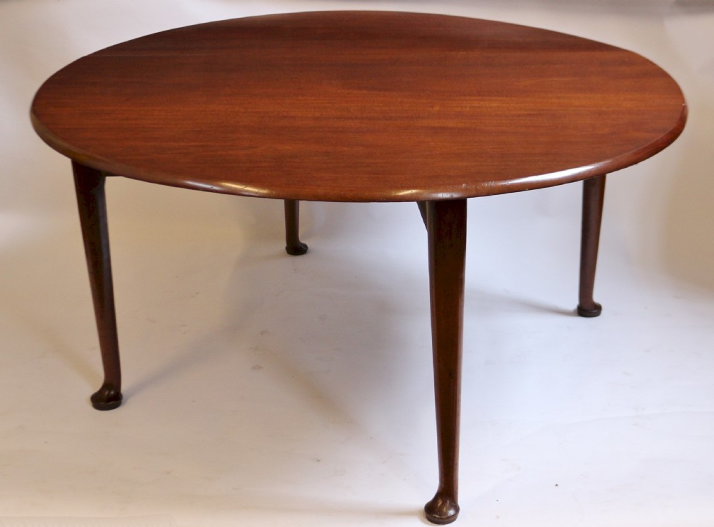 George111 Large Mahogany Dropleaf Clubfoot Table View VI