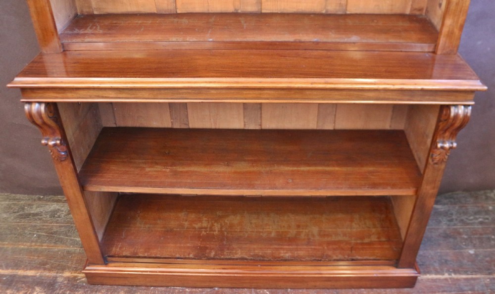 Victorian Mahogany 2 Tier Open Bookcase View V