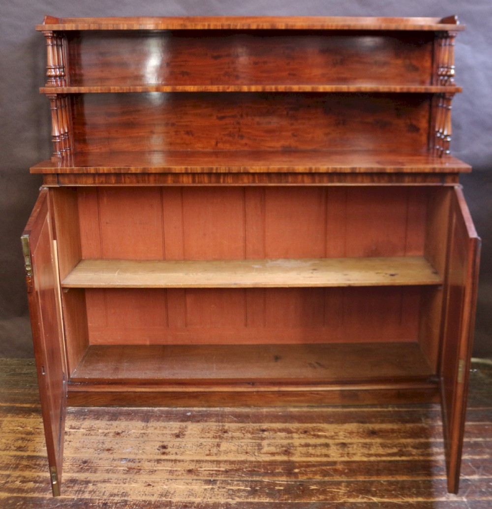 Early Victorian Large Mahogany Cupboard with 2 Tier Back View II