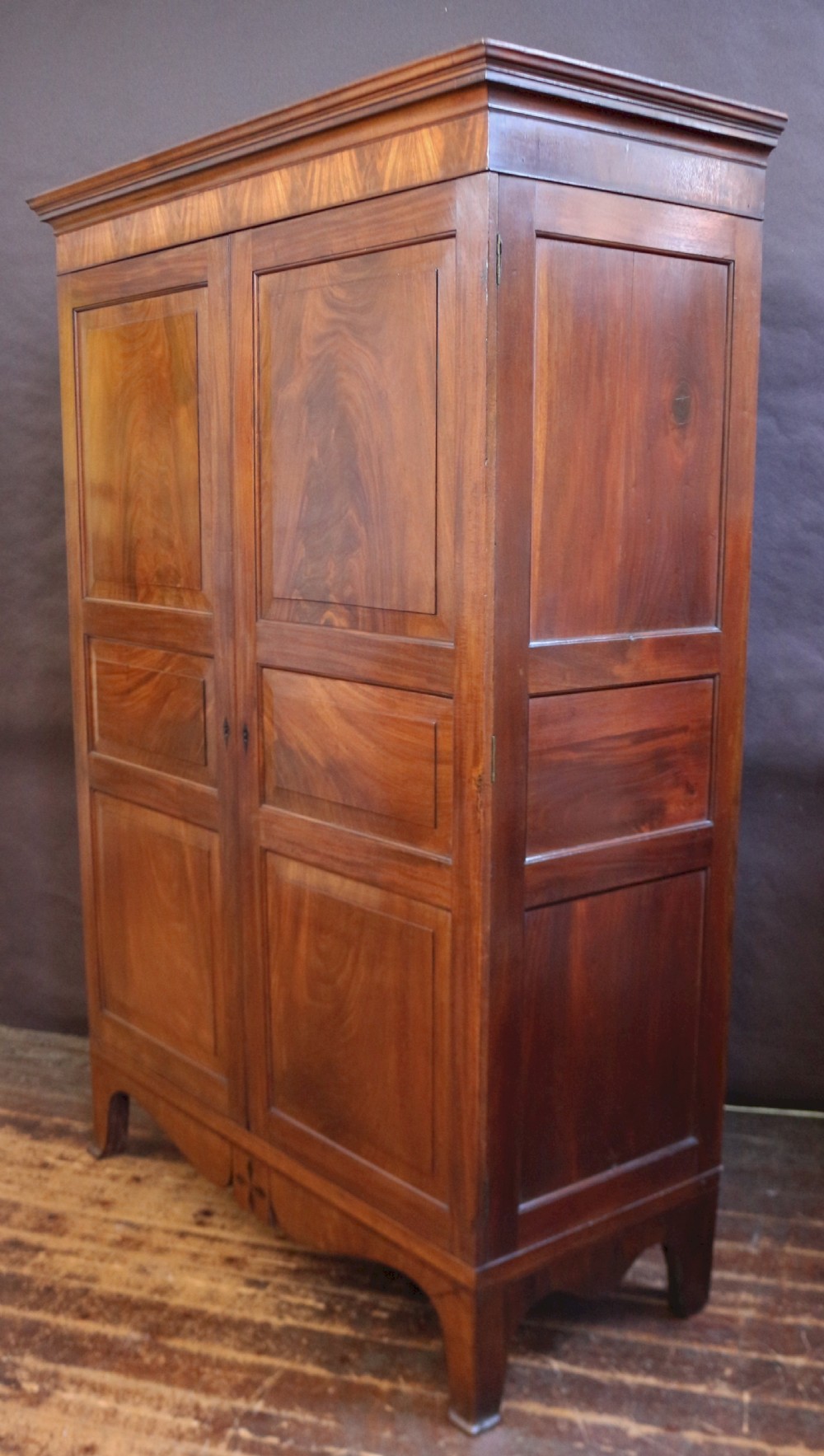 George 111 Mahogany 'Channel Is.' 2 Door Wardrobe View II