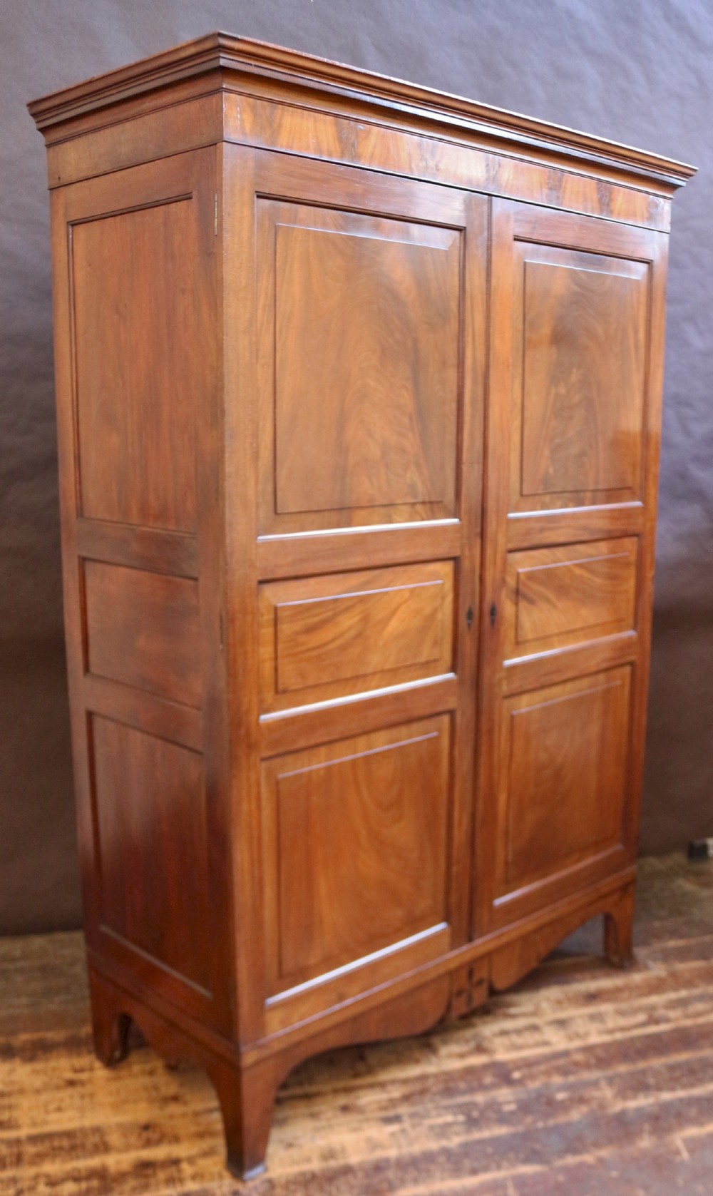 George 111 Mahogany 'Channel Is.' 2 Door Wardrobe View III