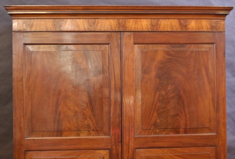 George 111 Mahogany 'Channel Is.' 2 Door Wardrobe View V