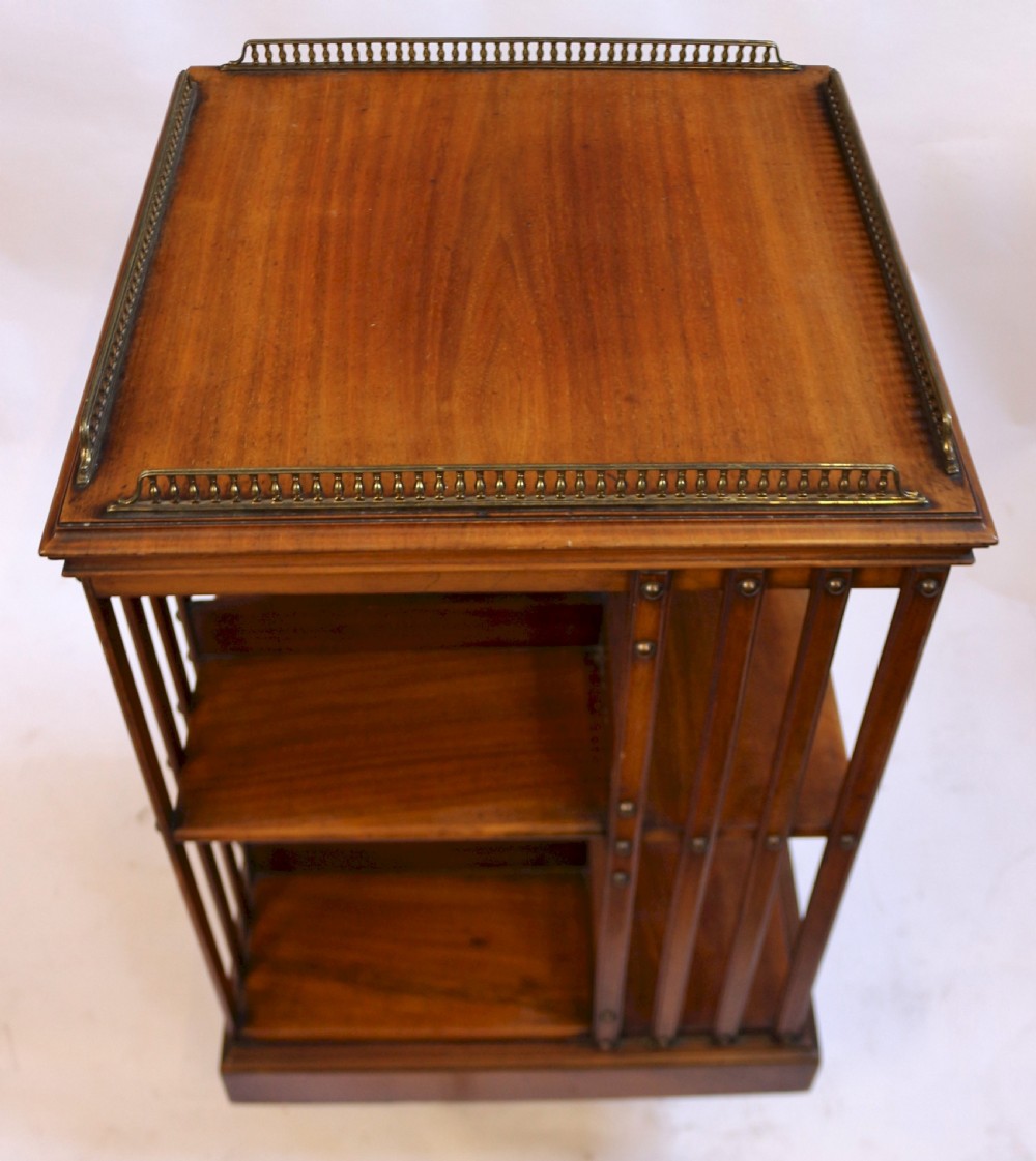 Edwardian Mahogany Revolving Bookcase by Maple & Co. View II