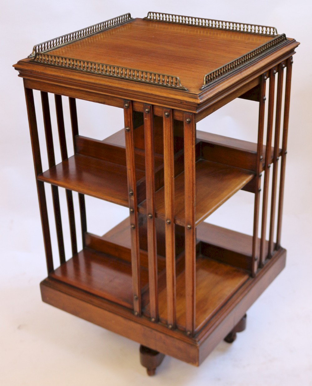 Edwardian Mahogany Revolving Bookcase by Maple & Co. View IV