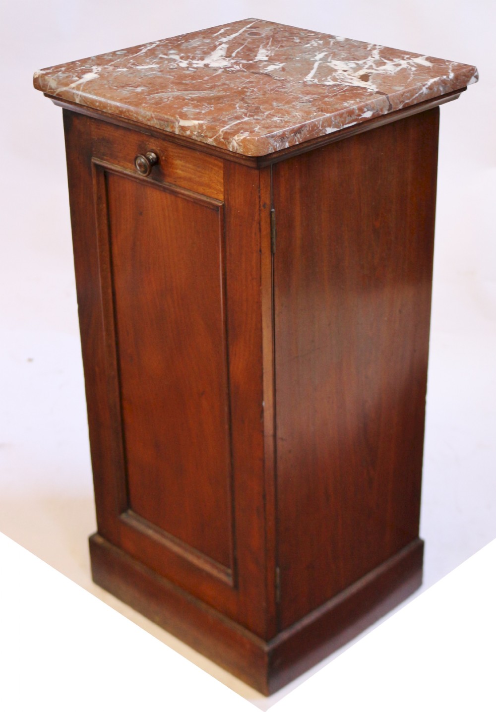 Victorian Mahogany Marble Top Bedside Cupboard View III