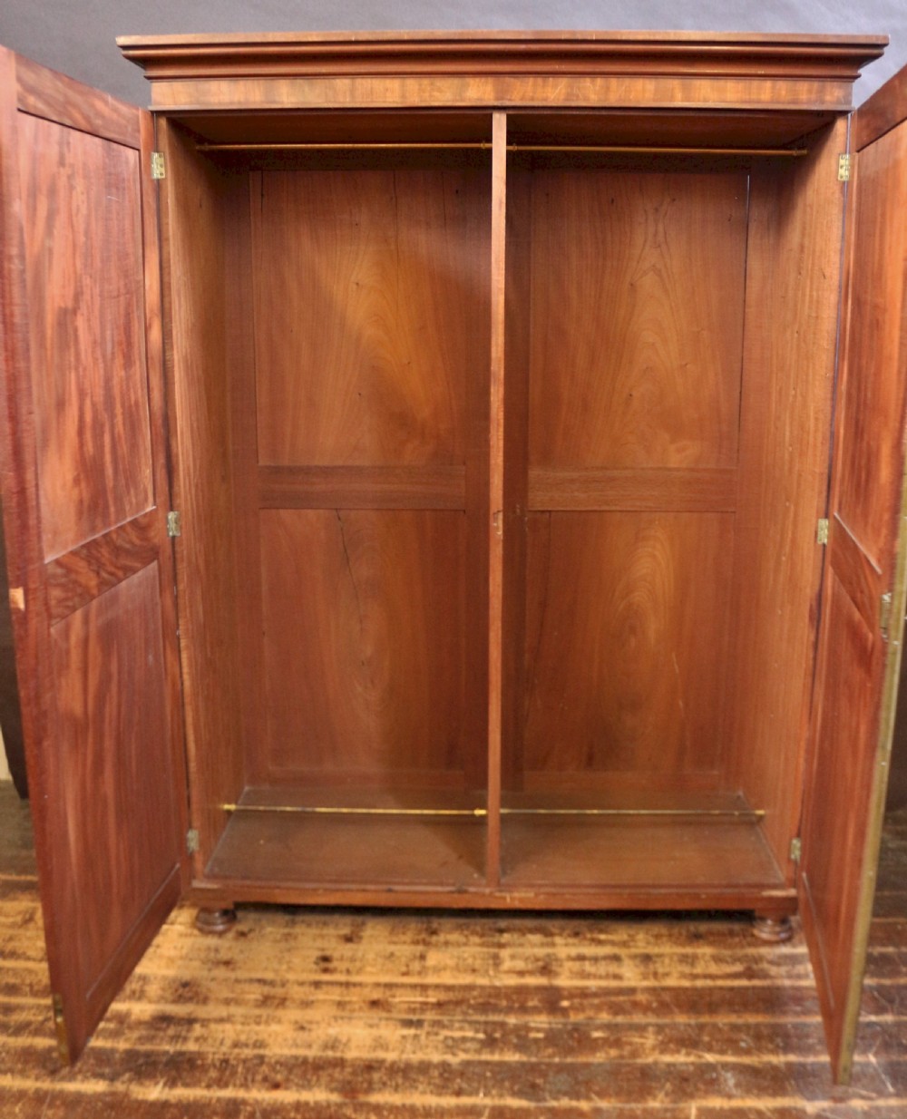 George 111 Mahogany 2 Door Wardrobe. View IV