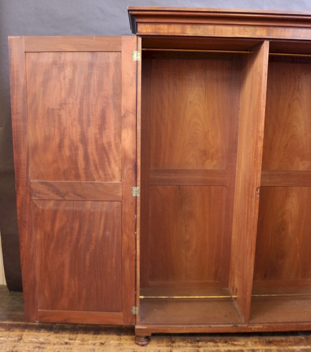George 111 Mahogany 2 Door Wardrobe. View V