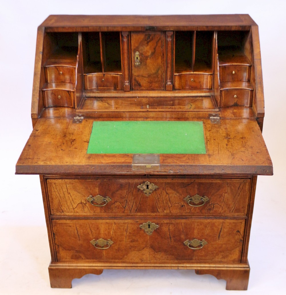 George 11 Figured Walnut Small 4 Drawer Bureau View II