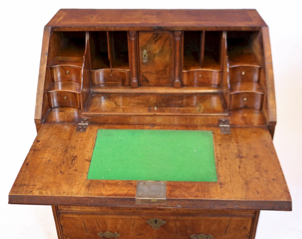 George 11 Figured Walnut Small 4 Drawer Bureau View III