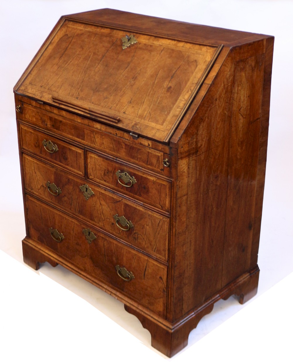 George 11 Figured Walnut Small 4 Drawer Bureau View X