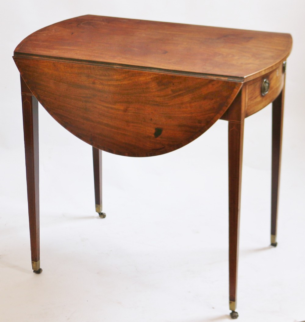 George 111 Mahogany Sheraton Oval Pembroke Table