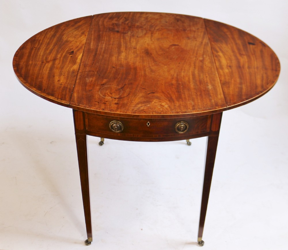 George 111 Mahogany Sheraton Oval Pembroke Table View IV