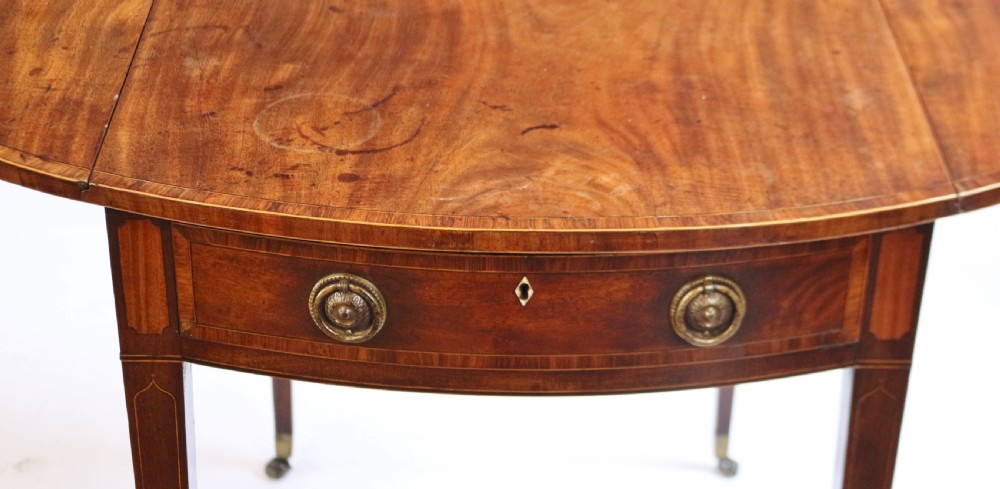 George 111 Mahogany Sheraton Oval Pembroke Table View VI