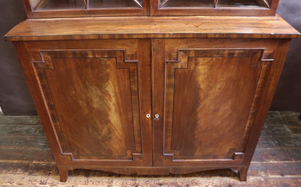 George 111 Mahogany Cupboard Base Bookcase View VIII