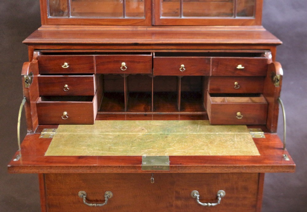 George 111 Mahogany Secretaire Chest Base Bookcase View IV