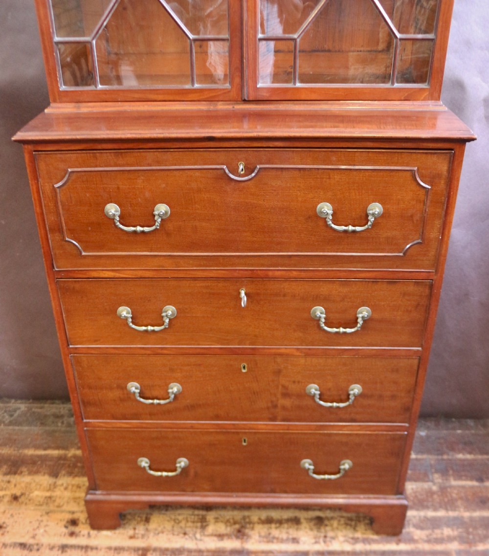 George 111 Mahogany Secretaire Chest Base Bookcase View X