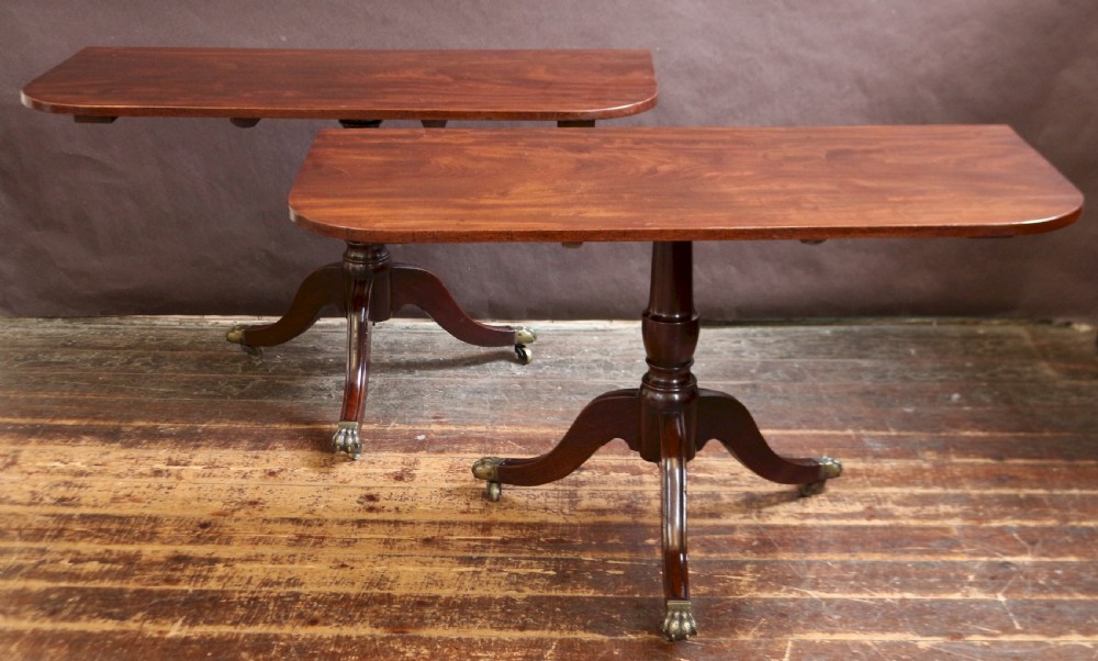 George 111 Mahogany 3 Pillar Dining Table with 2 Extra Leaves View V